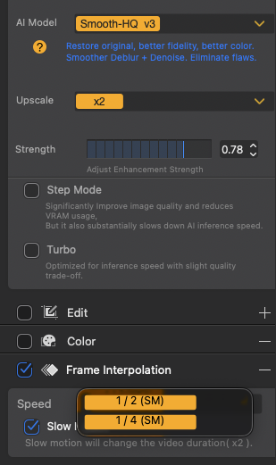 Frame Interpolation - Slow Motion